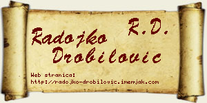 Radojko Drobilović vizit kartica